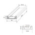 LED PROFIL - 06x16mm, Profil - 3m, bez krycej listy /CP
