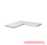 Polica spájaná do hornej rohovej skrinky lámacej 700x700, biela, H-laser