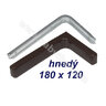 Uholník s krytkou 180x35x120,hr. plechu 0,9mm, hnedý / NB (balenie :2 ks)
