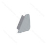 LED PROFIL - 16x13mm Rohový, Profil - hliník, koncovka sivá , pravá/CP