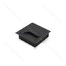 Prechodka kábla  kovová čierna, štvorec 80 x 80 mm